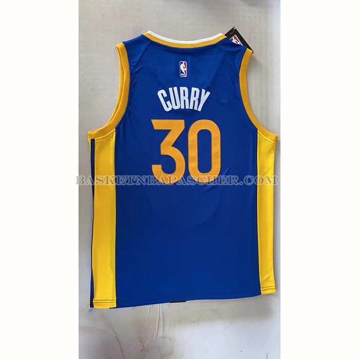Maillot Golden State Warriors Stephen Curry NO 30 Earned 2022-23 Bleu